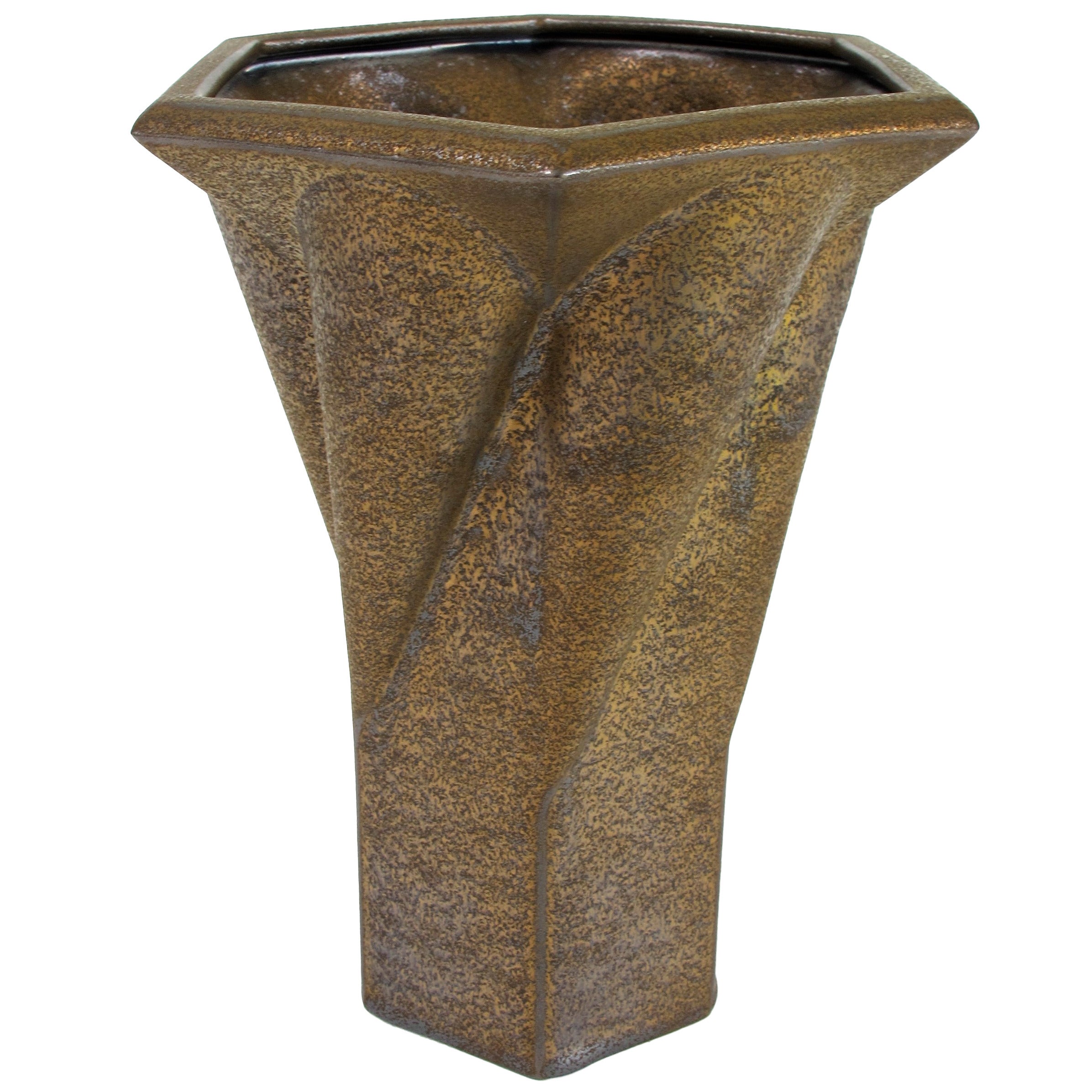 Jan van der Vaart, Bronze Stoneware Vase, Multiple, Executed in Own Studio, 1997