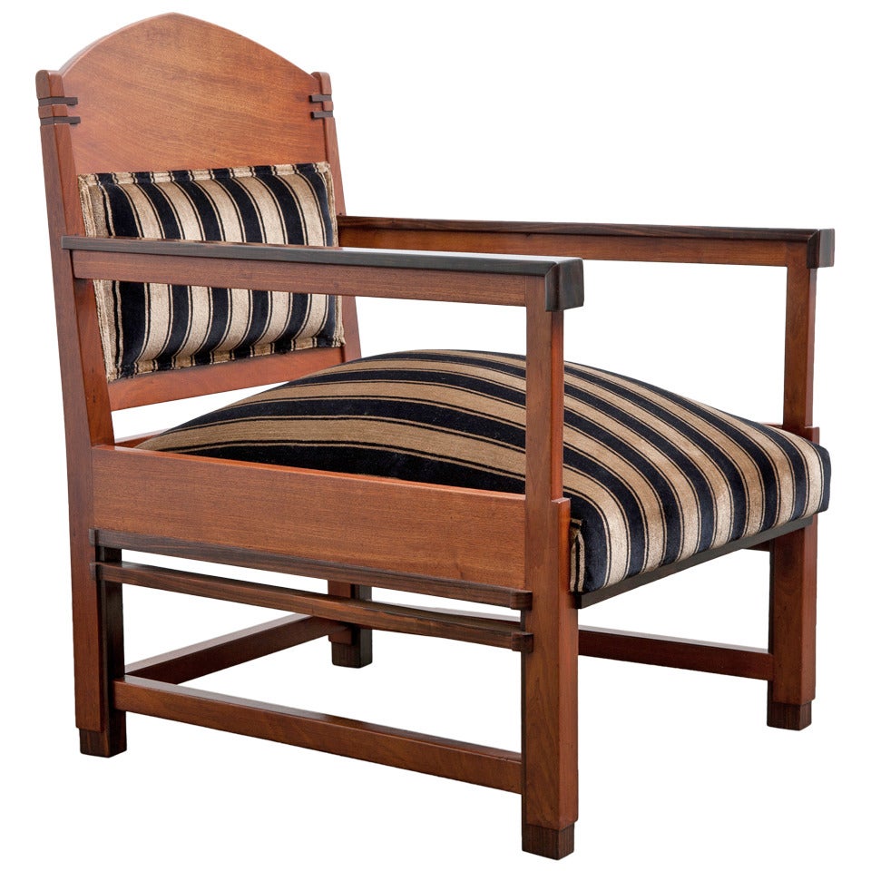 Amsterdam School Chair, Dutch Art Deco 1920s For Sale