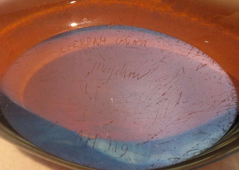 Floris Meydam 1950s Vase Leerdam Unica Glass Object 1