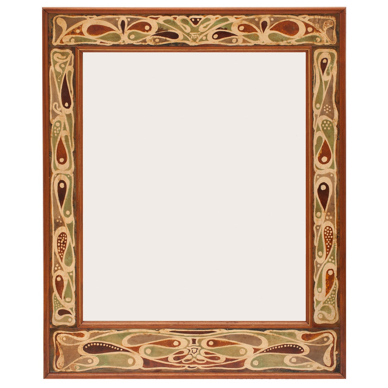 Dutch Art Nouveau Batik Mirror Frame, 1899 For Sale