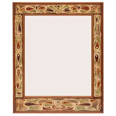 Dutch Art Nouveau Batik Mirror Frame, 1899