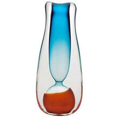 Floris Meydam 1950s Vase Leerdam Unica Glass Object