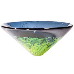Willem Heesen Studio Glass Bowl, Unicum, Glass Studio De Oude Horn