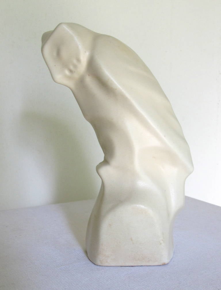 Cris Agterberg, Ceramic Animal Sculpture Depicting an Owl, Art Deco