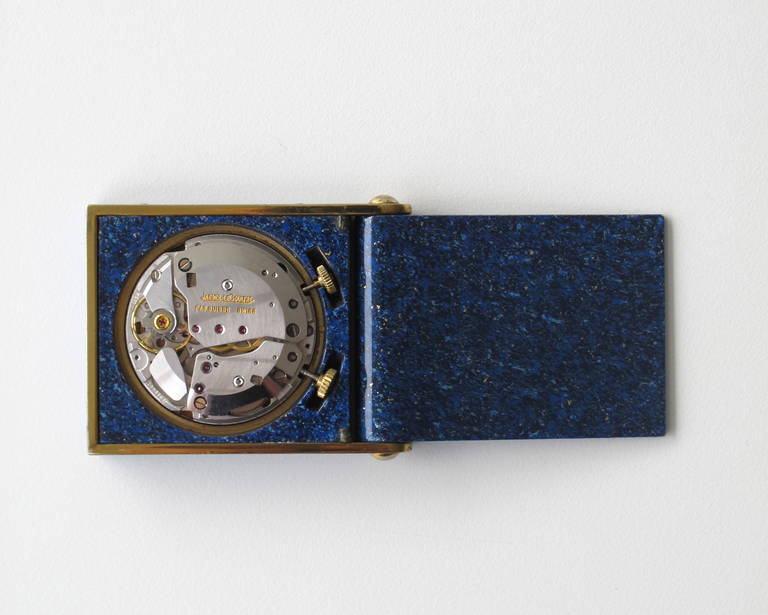 Jaeger-LeCoultre Lapis Lazuli Travel Clock, 1960s 3