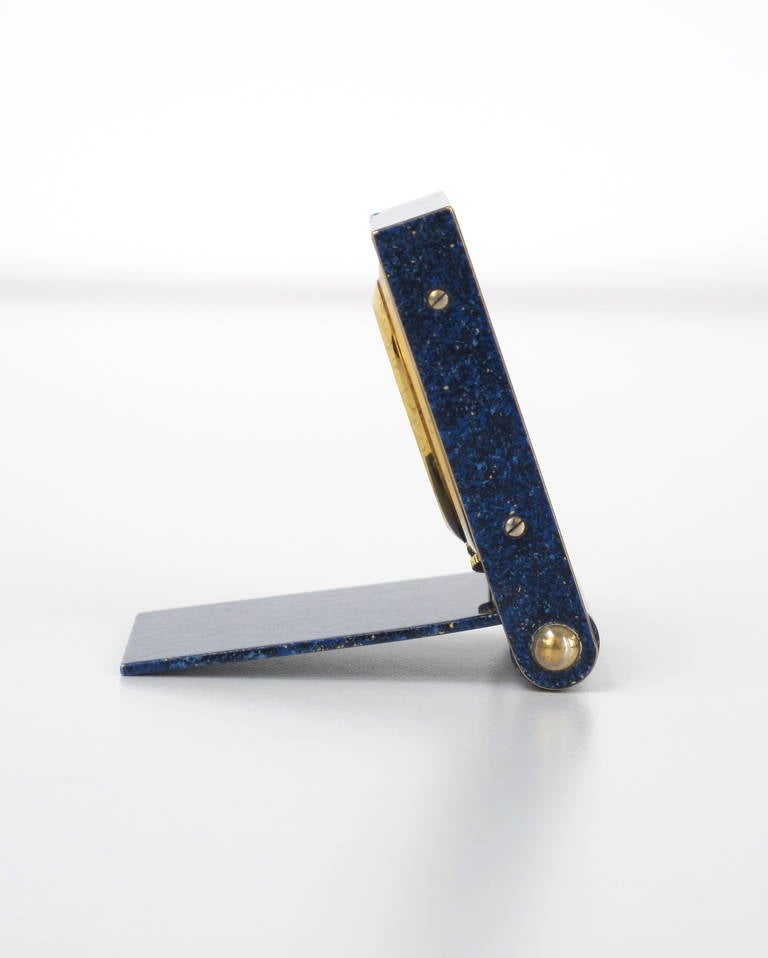Metal Jaeger-LeCoultre Lapis Lazuli Travel Clock, 1960s