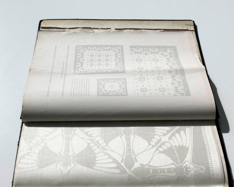 Dutch Rare Sales Catalogue with Art Nouveau Textile Swatches of Chris Lebeau Designs