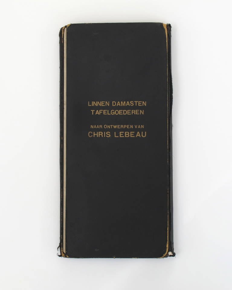Paper Rare Sales Catalogue with Art Nouveau Textile Swatches of Chris Lebeau Designs