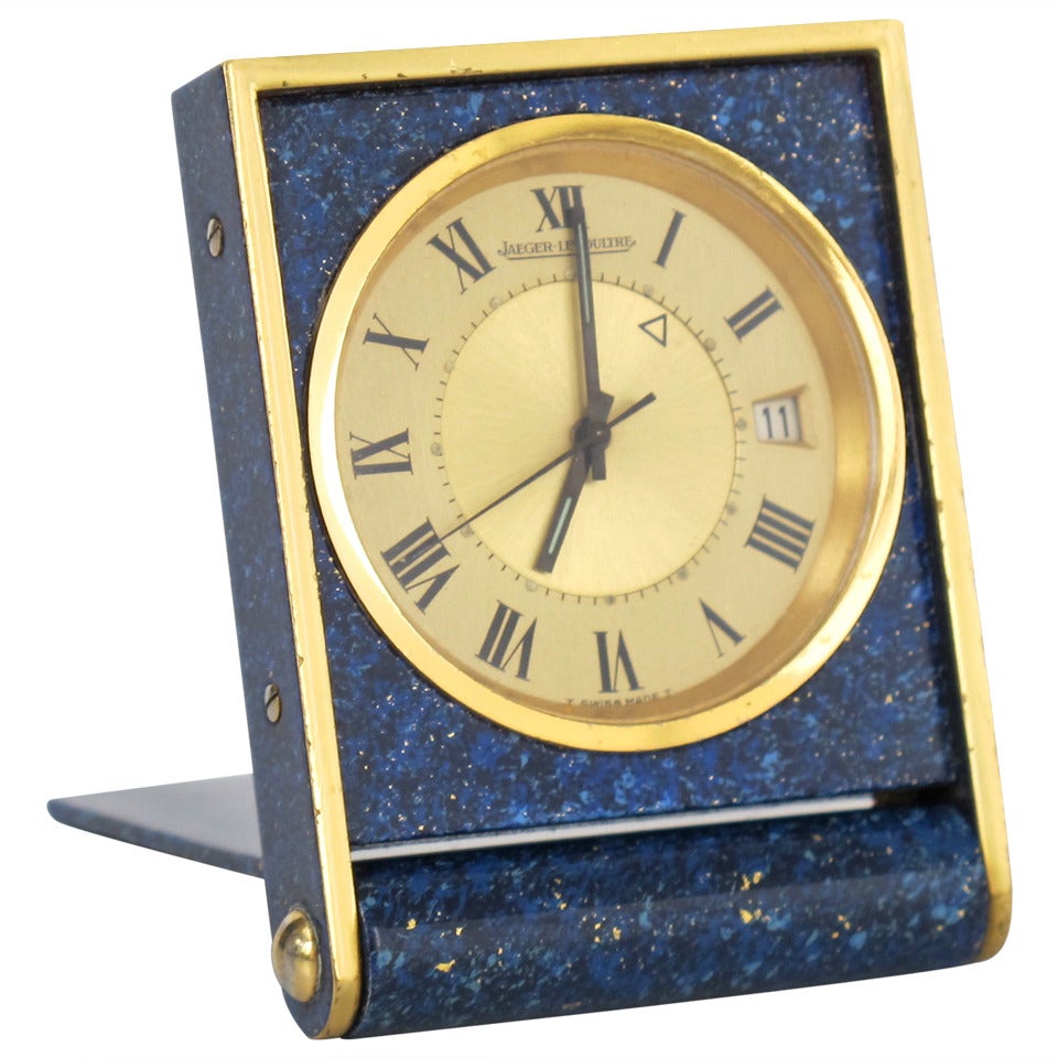 Jaeger-LeCoultre Lapis Lazuli Travel Clock, 1960s