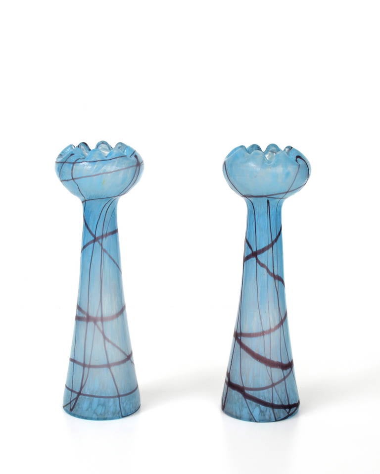 Art Nouveau Hyacinth Vases, Josef Rindskopf’s Söhne, Teplitz-schönau, circa 1905 For Sale 2