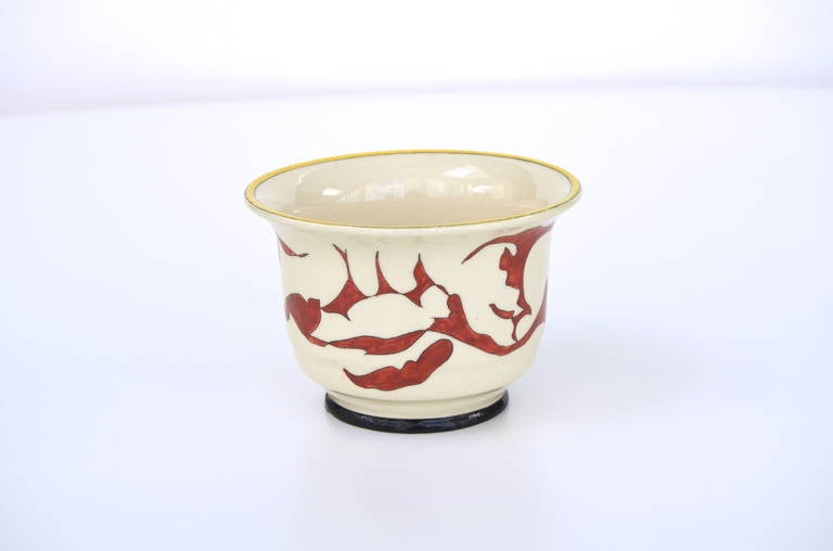 Theo Colenbrander, Art Deco Ram Flower Pot, Decor Weefsel "Fabric, " 1924