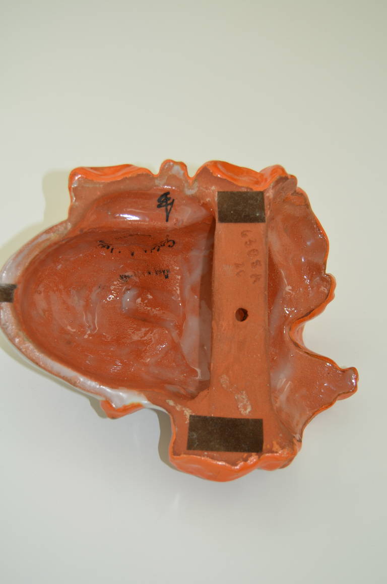 Ceramic Wall Mask by Rudolf Knörlein for Goldscheider, Vienna 5