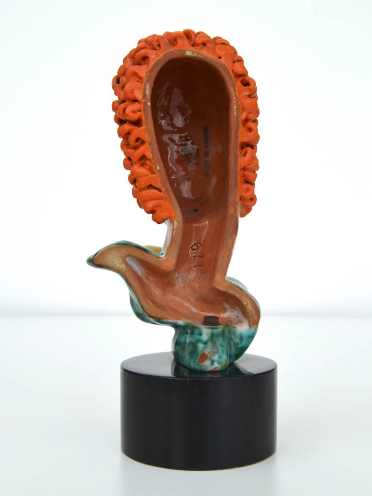 Ceramic Bust ‘Eve (with Apple)’ by Rudolf Knörlein for Goldscheider, Wien 4