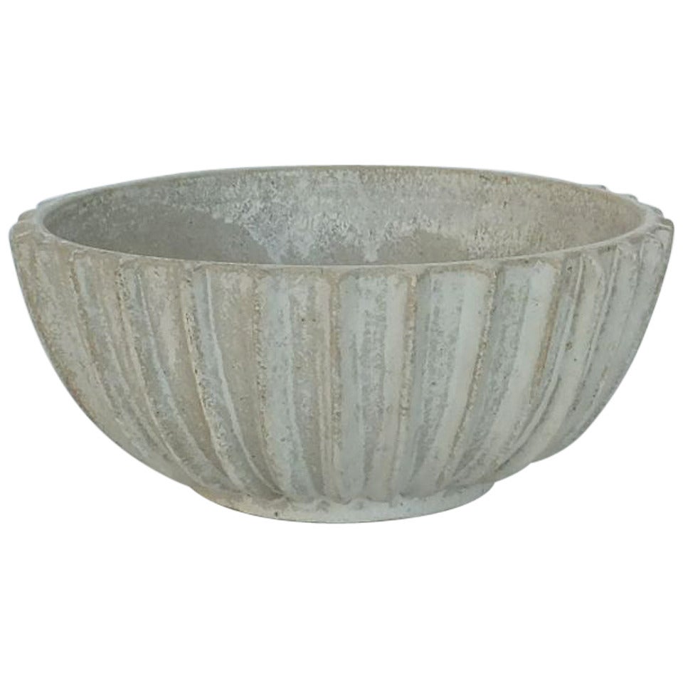 Large Ribbed Bowl by Arne Bang 1930s