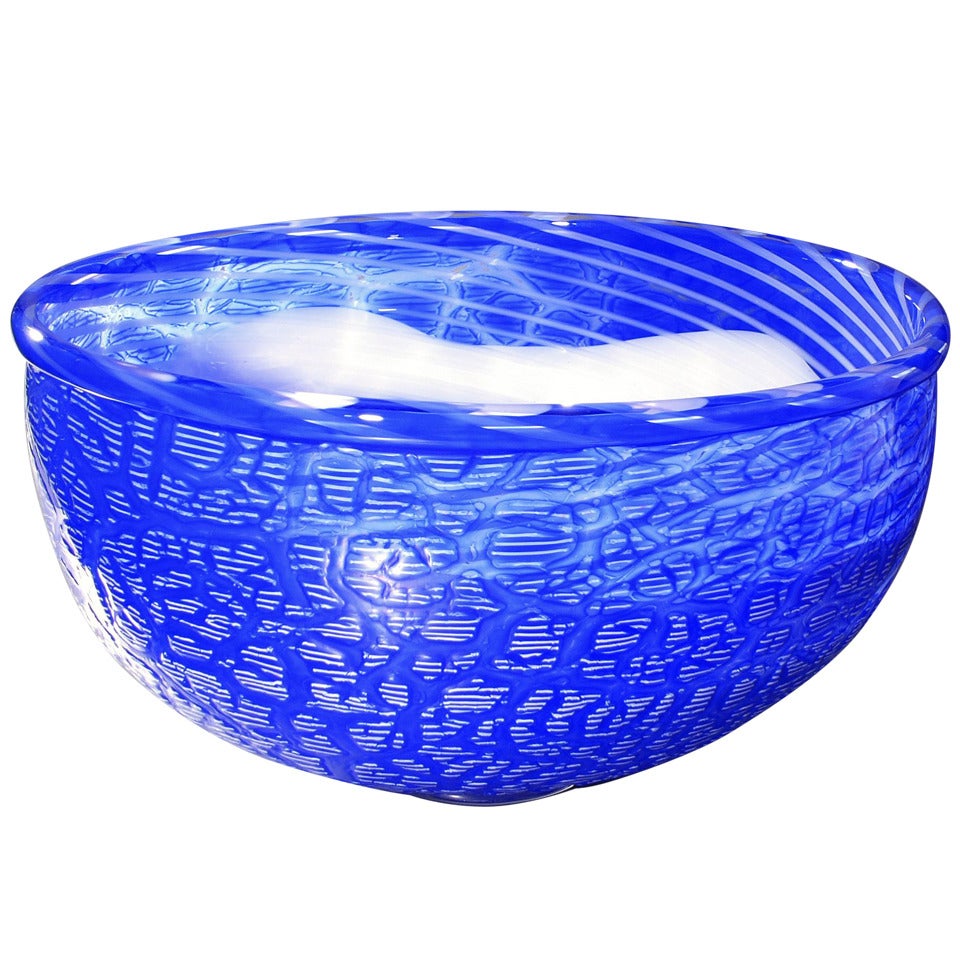 Studio Glass Bowl One-Off by A.D. Copier and Lino Tagliapietra 1990