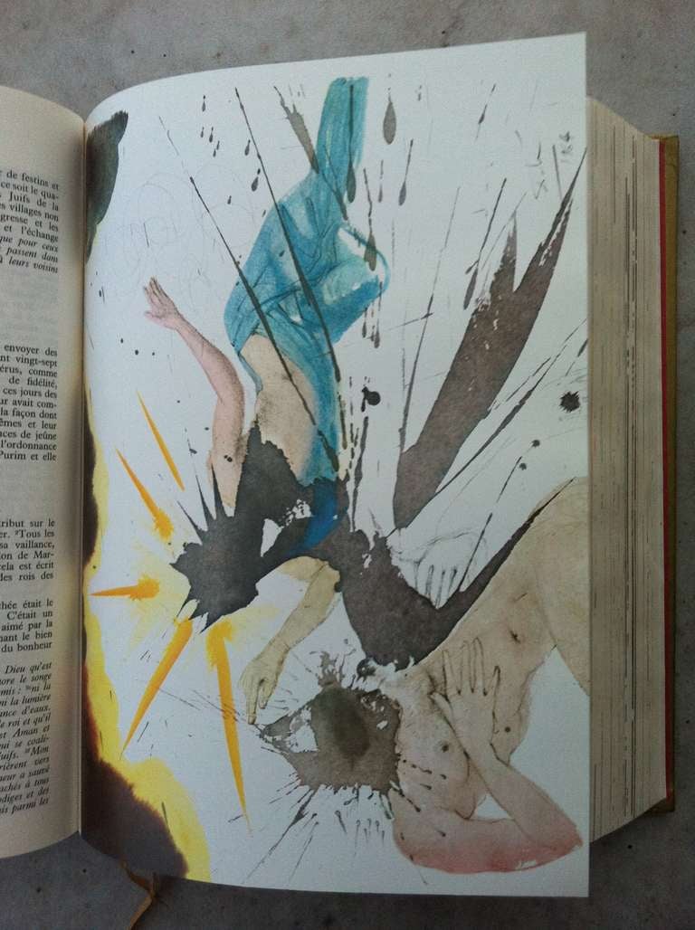 Late 20th Century Salvador Dali, illustrated Bible with 40 full page illustrations by Dali
