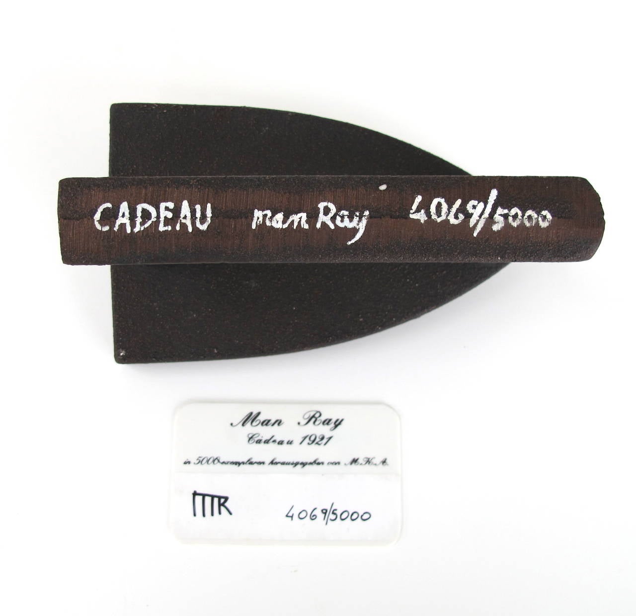 Man Ray, Dadaist Sculpture Titled ‘Cadeau, ’ Iron with a Row of Nails 1