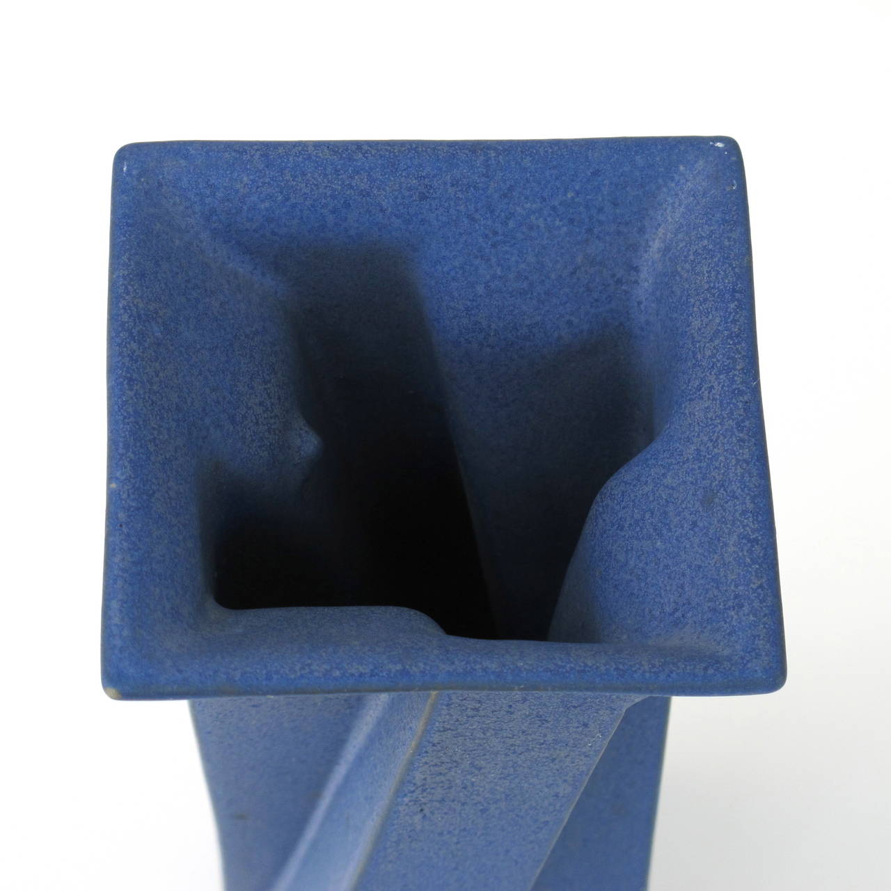 Late 20th Century Jan van der Vaart Blue Porcelain Vase, Avant-Garde Pottery For Sale