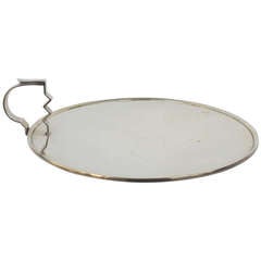 Original Modernist Chester Silver Serving Platter, 1930s