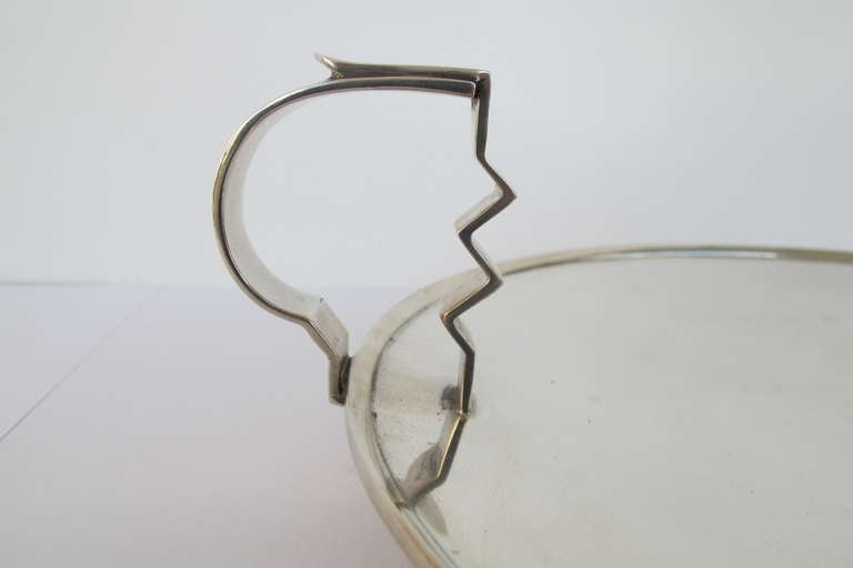 Mid-20th Century Original Modernist Chester Silver Serving Platter, 1930s For Sale
