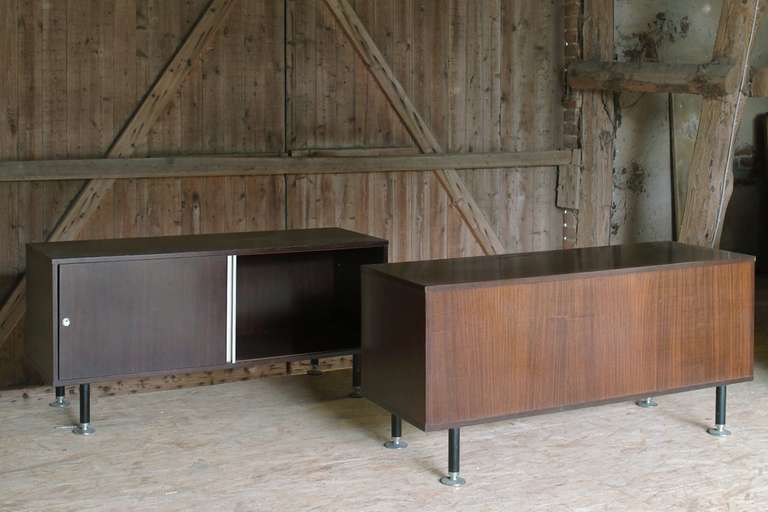 Mid-Century Modern Pair of Rosewood Low Sideboards by Ico Parisi