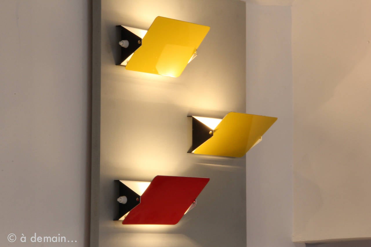 French Six CP1 Wall Lamps by Charlotte Perriand for Les Arcs Ski Resort from 1960s