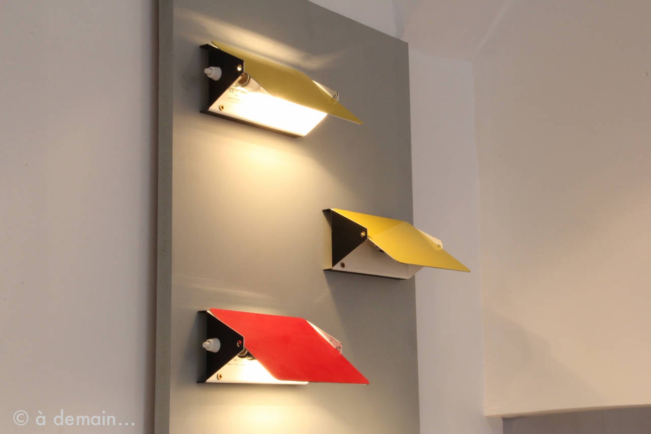 Six CP1 Wall Lamps by Charlotte Perriand for Les Arcs Ski Resort from 1960s In Good Condition In Paris, FR