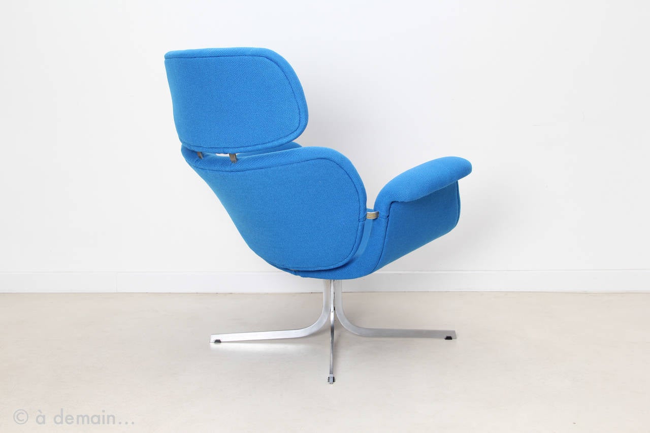 1965 Big Tulip Lounge Chair with Ottoman by Pierre Paulin, Edited by Artifort In Excellent Condition In Paris, FR