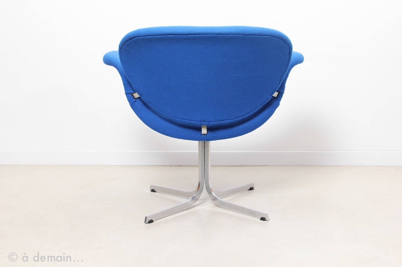 Mid-Century Modern Blue Big Tulip Lounge Chair by Pierre Paulin Edited by Artifort in 1965