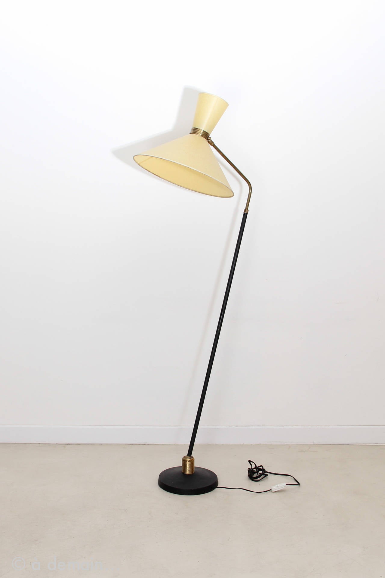 Mid-Century Modern 1950s Floor Lamp Edited by Lunel