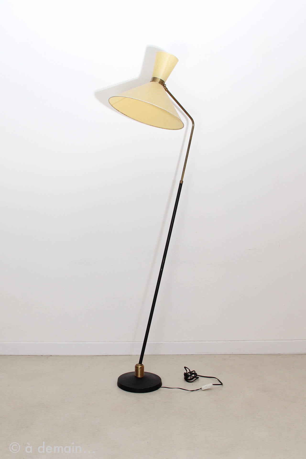 French 1950s Floor Lamp Edited by Lunel