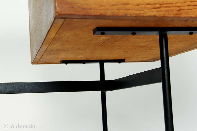 Wood CM 141 Desk by Pierre Paulin for Thonet, 1954