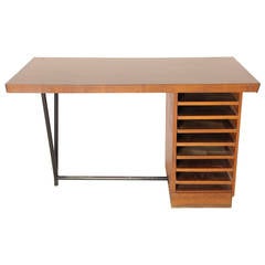 1950s Desk with Seven Sliding Shelves