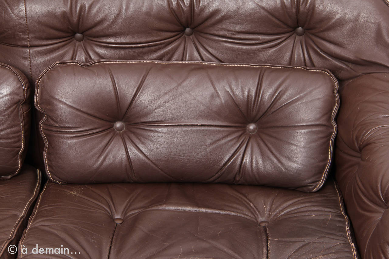 Arne Norell Leather Sofa Edited by Coja in 1968 2
