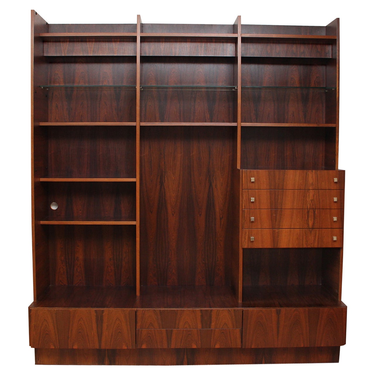1960s Danish Large Rosewood Bookcase