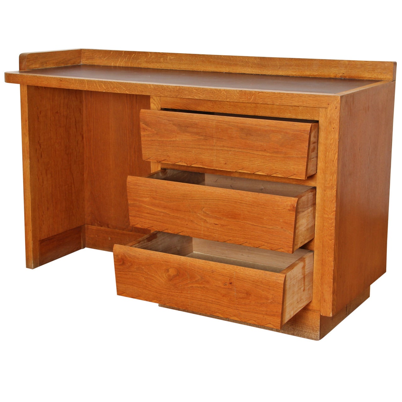 Wood Desk Designed by Henry Jacques Le Même from the 1940s