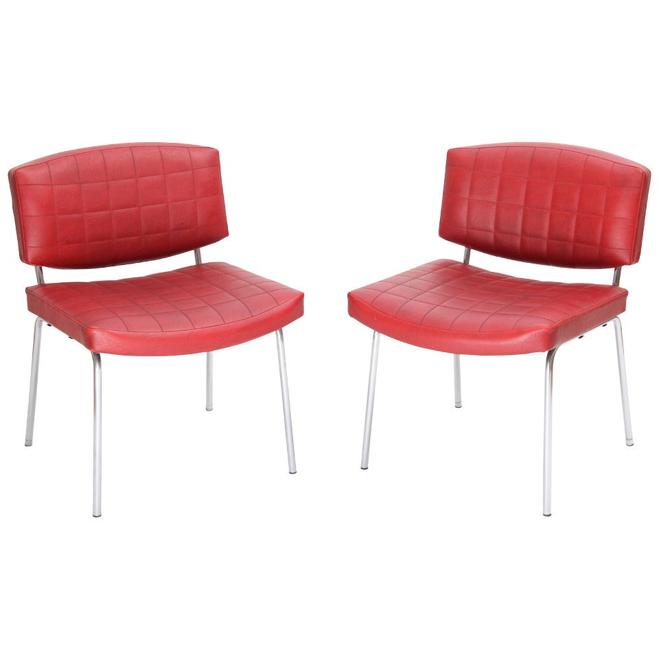 1950s Pierre Guariche Red Chairs Edited by Meurop