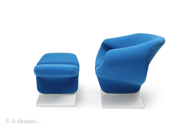 Dutch Ribbon Chair and Ottoman Designed by Pierre Paulin, Edited by Artifort, 1966