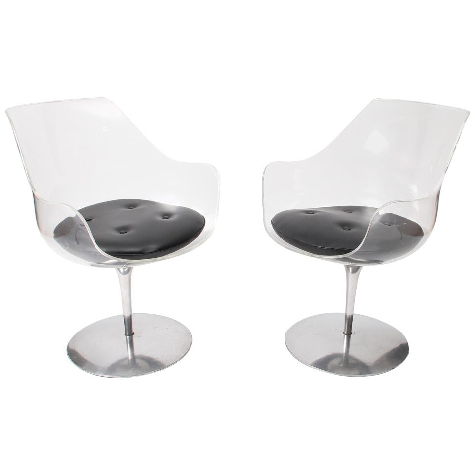 1957 Erwine and Estelle Laverne "Champagne" Chairs Edited by Formes Nouvelles For Sale