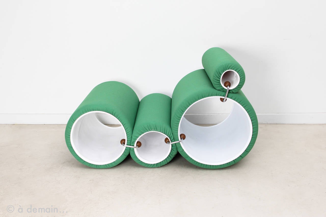 The famous Tube chair has been designed by Joe Colombo and produced by Flexform from1969 to 1976.

Colombo has always been searching for new ideas and innovative projects. This iconic Tube chair shows the amazing work of Colombo which is as simple
