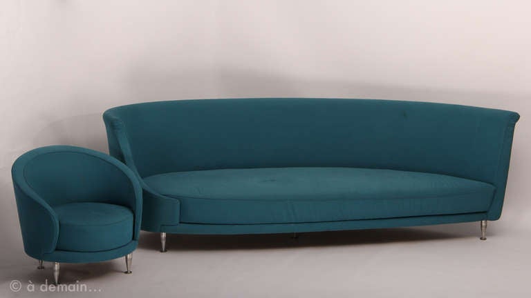 "newtone" Sofa And Its Armchair, Designed By Ghini & Edited By Moroso In 1989