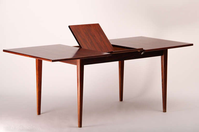 Scandinavian Modern Dining table and its four chairs, Scandinavian design from the 1960's