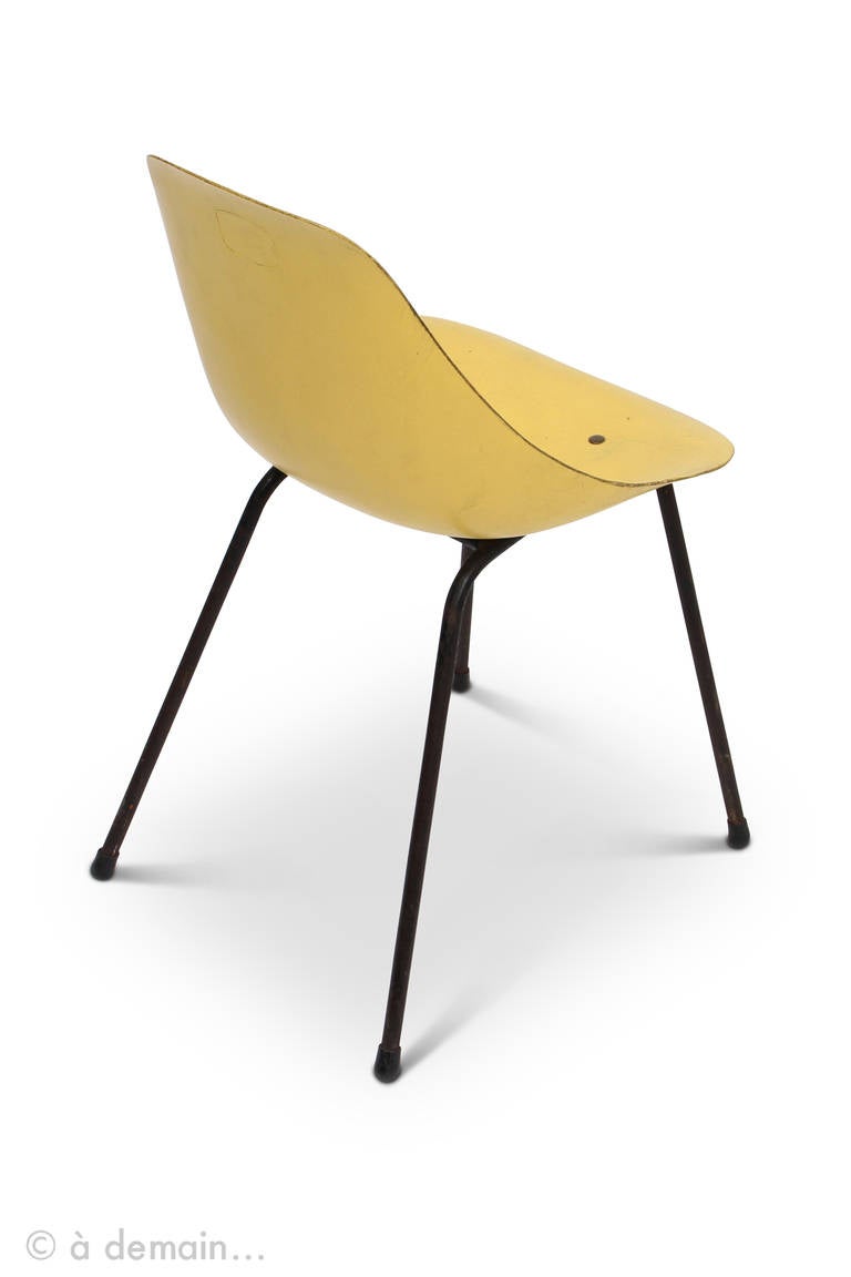 Sechs „Coccinelle“-Stühle von Rene-Jean Caillette, herausgegeben von Steiner, 1958 im Zustand „Gut“ in Paris, FR