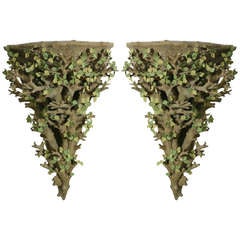 1990s French Pair of Wall Sconces by Edouard Chevalier
