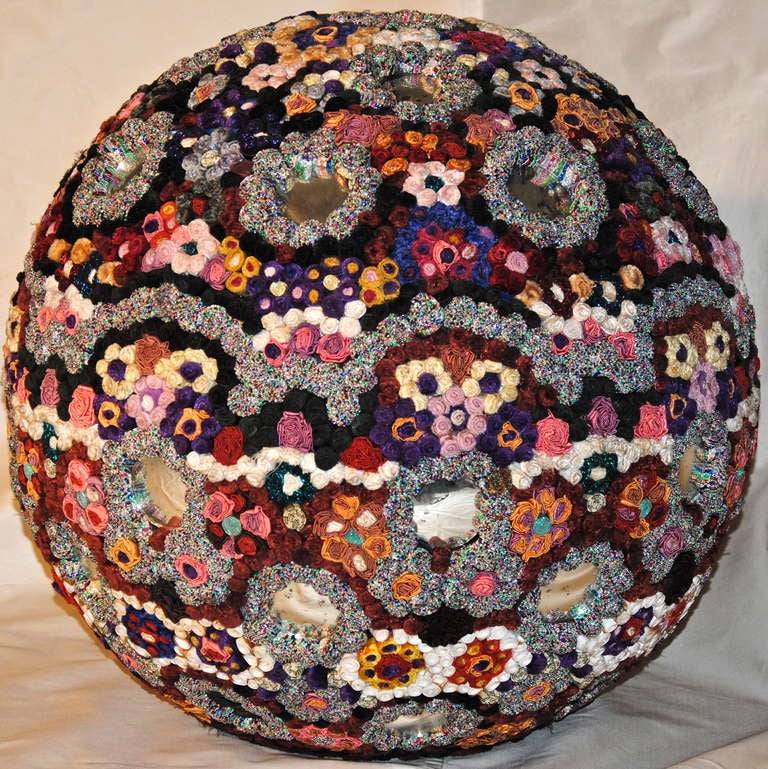 French 1990s Yves Marthelot Exquisite Millifiori Ball For Sale