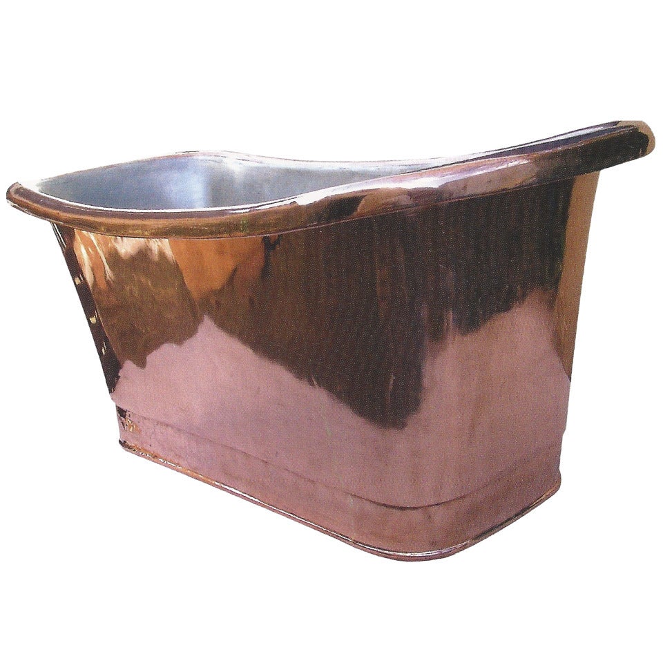 19th Century French Exceptional  Tinned Copper Bath For Sale