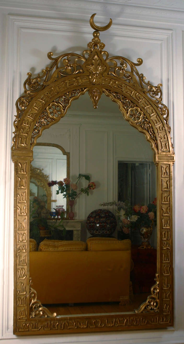 19th Century Superb Large Orientalist Mirror