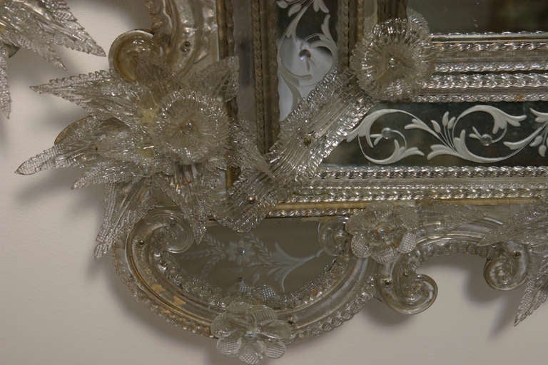 19th Century Magnificent Large Venetian Mirror For Sale 1