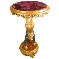 Antique 19th Century Rare and Exquisite Venetian Acrobat Pedestal