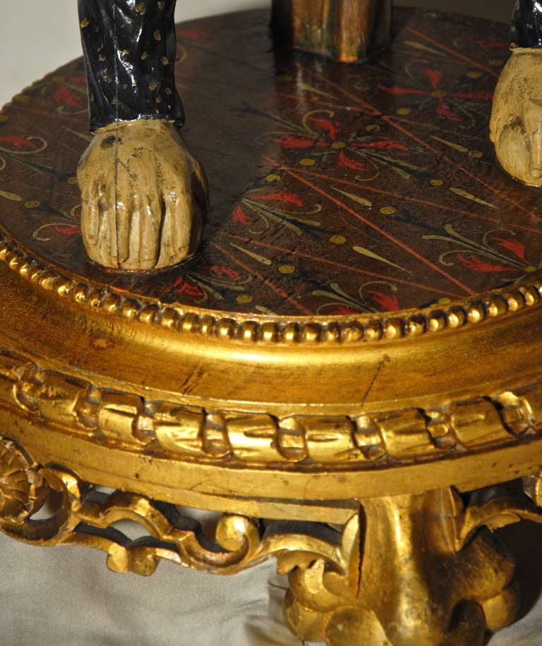 19th Century Rare and Exquisite Venetian Acrobat Pedestal For Sale 6